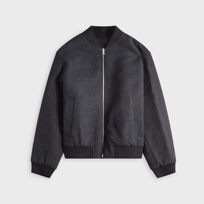 Dries Van Noten Brushed Back Twill Cotton Jacket - Dark Grey