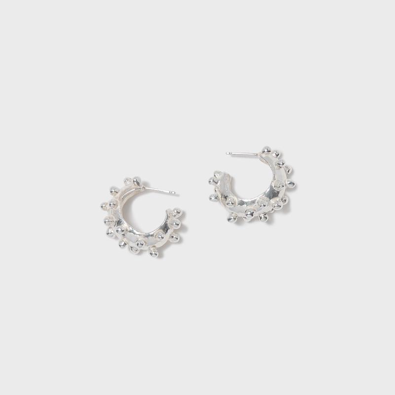Faris Dotto Hoops - Sterling Silver