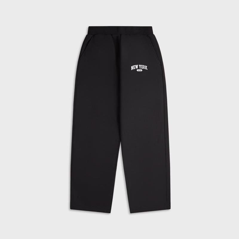 Awake NY New York Arch Open Hem Sweatpant - Black
