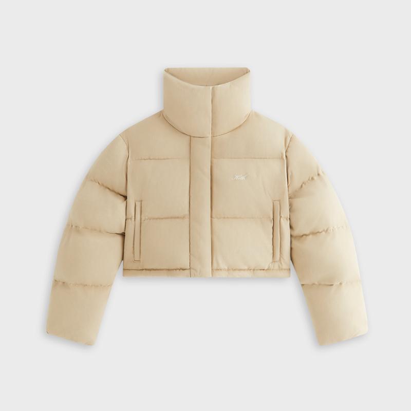 Kith Women Shae Cropped Denim Puffer - Birch