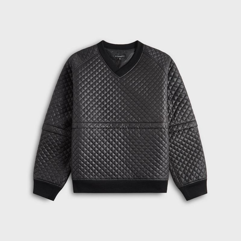 Engineered Garments Polyester Small Diamond Quilt Wind Pull -  Black