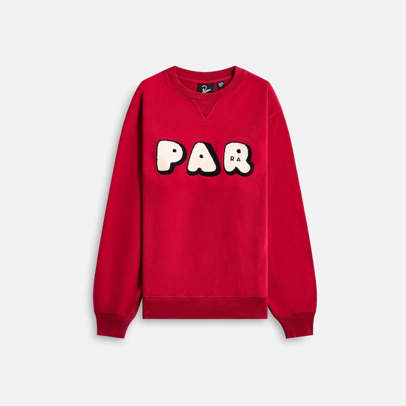 by Parra Rounded Par Crew Neck Sweatshirt – Ruby Red