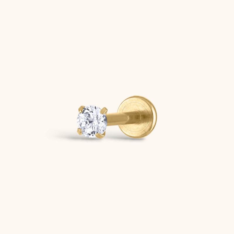 Celestial Crystal Threaded Flat Back Earring