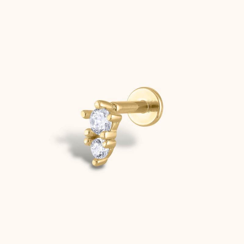 Gaia Threaded Flat Back Earring
