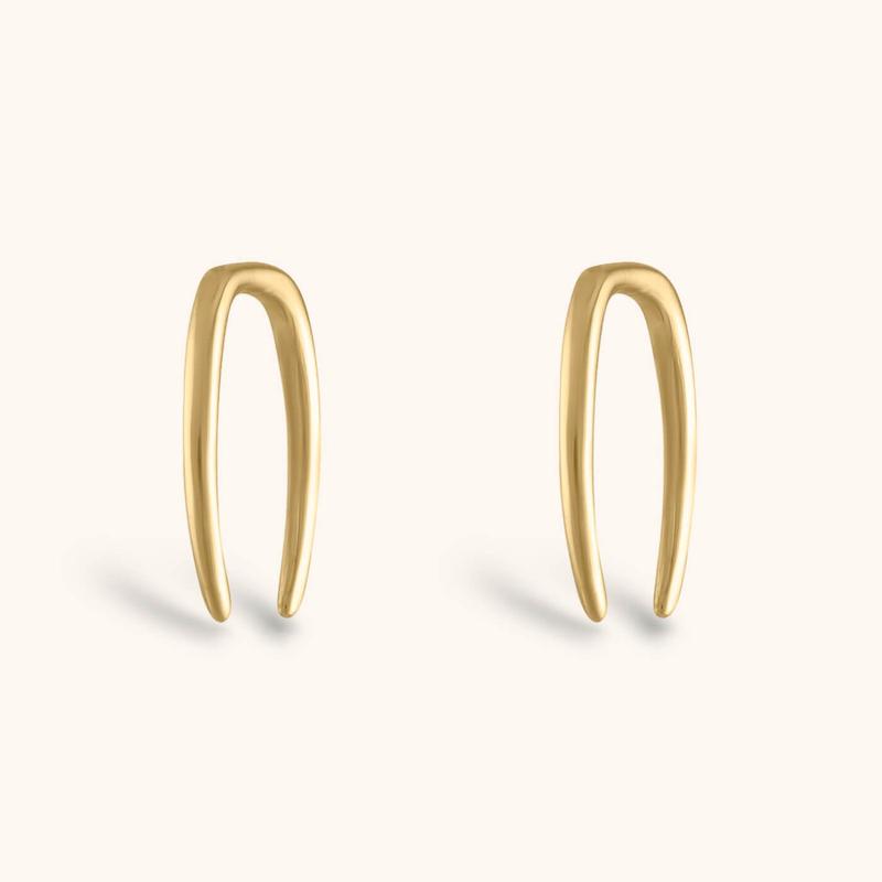Whisper Open Hoop Earrings in 14k Gold – 18G