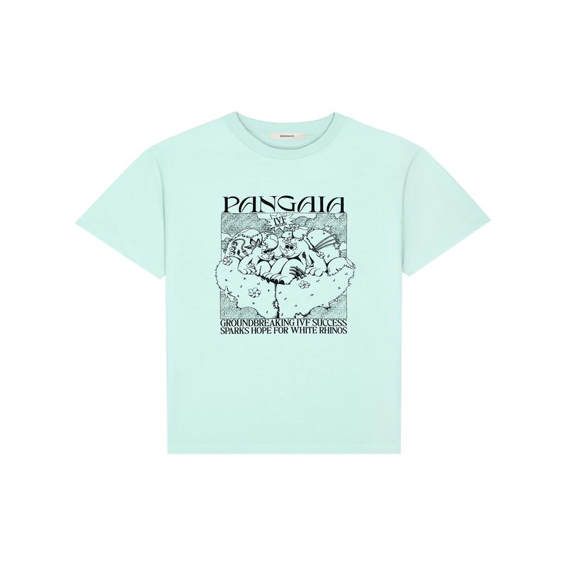 Womens White Rhino Hope T-Shirtreflect blue