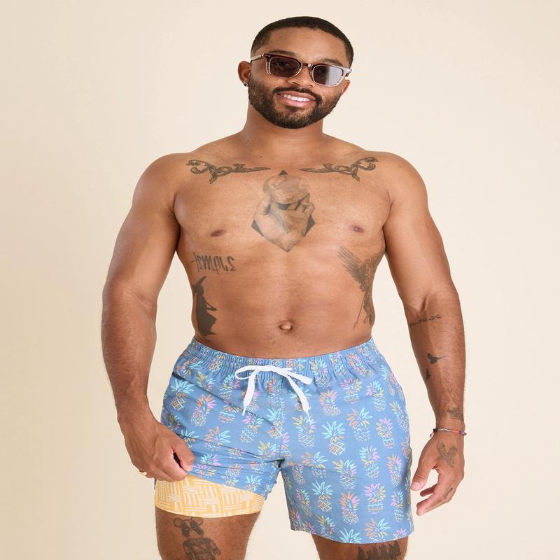 The Pineapple Sketches 7\”(Classic Lined Swim Trunk)