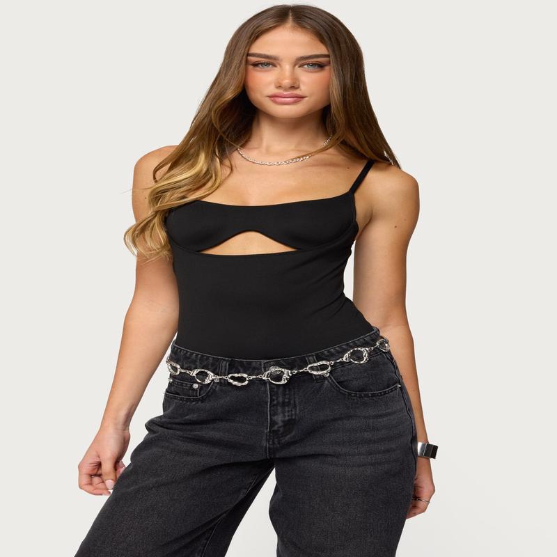 Shulah Cutout Cupped Bodysuit