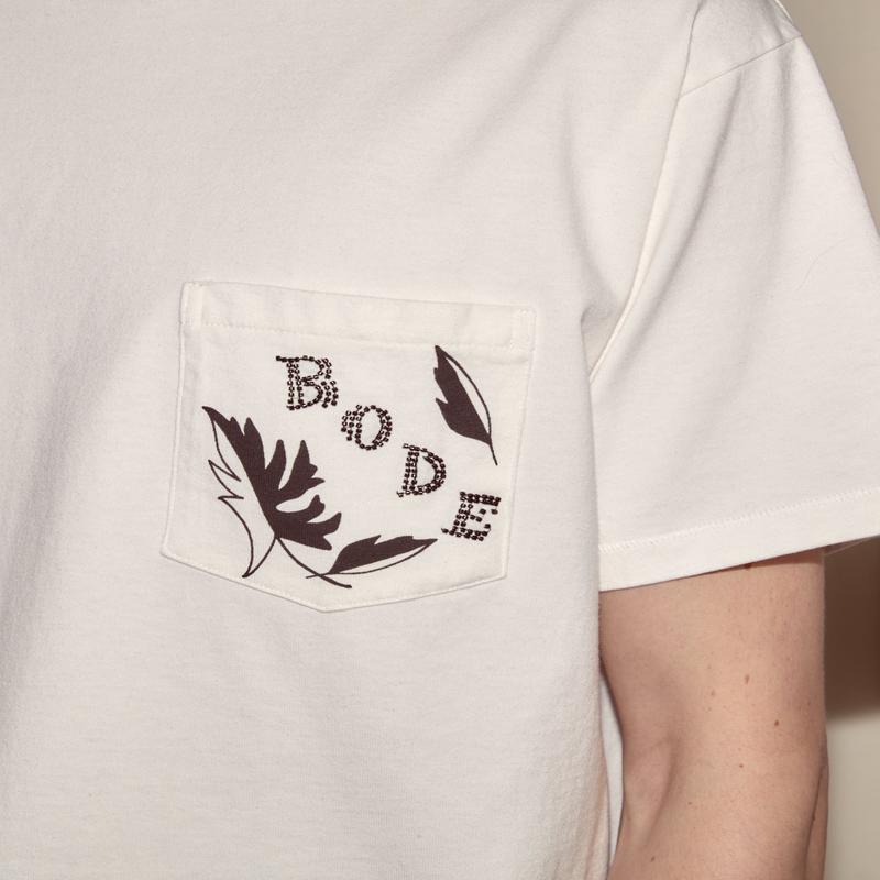 Beaded Leaf Pocket Tee